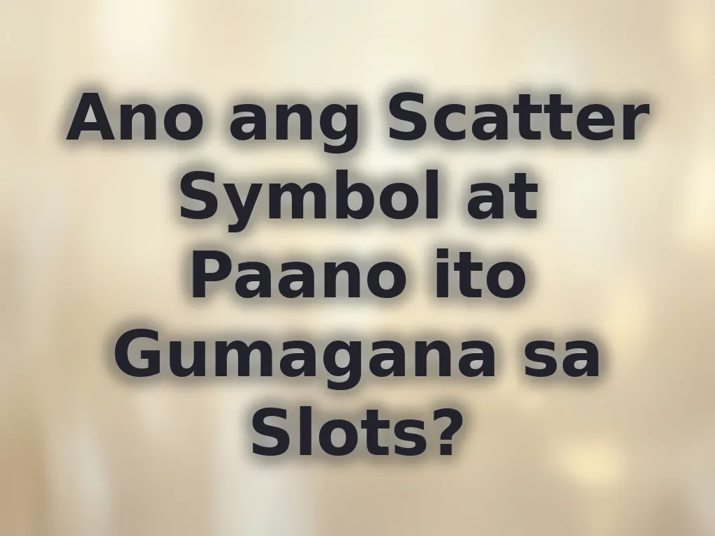 Scatter symbol explanation